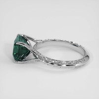 3.71 Ct. Bluish Green Sapphire Ring, Platinum 950 4