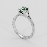 1.42 Ct. Green Sapphire Ring, Platinum 950 2