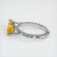 1.24 Ct. Orangish Yellow Sapphire Ring, Platinum 950 4