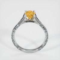 0.89 Ct. Orangish Yellow Sapphire Ring, Platinum 950 3