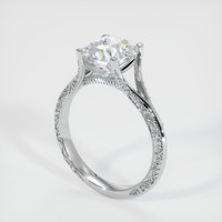 3.99 Ct. White Sapphire Ring, Platinum 950 2