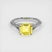 2.31 Ct. Yellow Sapphire Ring, Platinum 950 1