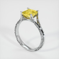 2.31 Ct. Yellow Sapphire Ring, Platinum 950 2