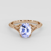 2.48 Ct. Violet Sapphire Ring, 14K Rose Gold 1