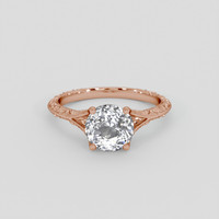 2.08 Ct. White Sapphire Ring, 14K Rose Gold 1