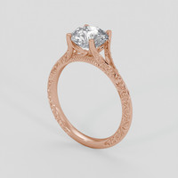 2.08 Ct. White Sapphire Ring, 14K Rose Gold 2