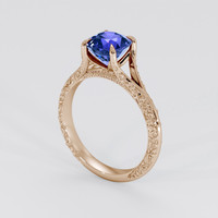 1.21 Ct. Violet Sapphire Ring, 14K Rose Gold 2