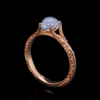 1.02 Ct. Sapphire Ring, 14K Rose Gold 2