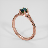 0.86 Ct. Bi Color Sapphire Ring, 14K Rose Gold 2