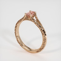 0.59 Ct. Padparadscha Sapphire Ring, 14K Rose Gold 2