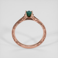 0.67 Ct. Greenish Blue Sapphire Ring, 14K Rose Gold 3