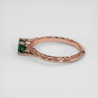 0.67 Ct. Greenish Blue Sapphire Ring, 14K Rose Gold 4