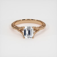 1.28 Ct. White Sapphire Ring, 14K Rose Gold 1