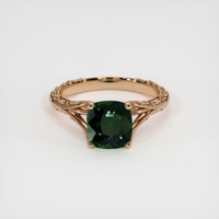 3.31 Ct. Green Sapphire Ring, 14K Rose Gold 1