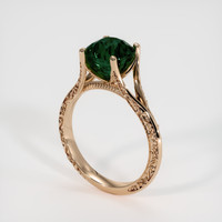 3.31 Ct. Green Sapphire Ring, 14K Rose Gold 2