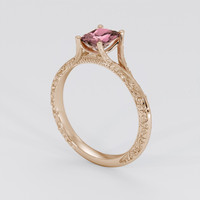 1.34 Ct. Purplish Pink Sapphire Ring, 14K Rose Gold 2