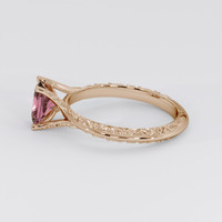 1.34 Ct. Purplish Pink Sapphire Ring, 14K Rose Gold 4