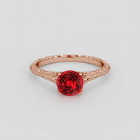1.56 Ct. Ruby Ring, 18K Rose Gold 1