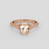 1.75 Ct. Padparadscha Sapphire Ring, 18K Rose Gold 1