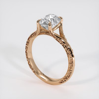 2.05 Ct. White Sapphire Ring, 18K Rose Gold 2