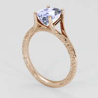 2.48 Ct. Violet Sapphire Ring, 18K Rose Gold 2