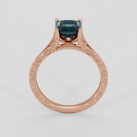 2.10 Ct. Bluish Green Sapphire Ring, 18K Rose Gold 3