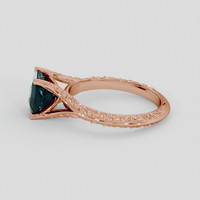 2.10 Ct. Bluish Green Sapphire Ring, 18K Rose Gold 4