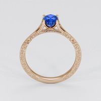 0.76 Ct. Blue Sapphire Ring, 18K Rose Gold 3