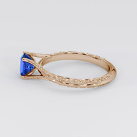 0.76 Ct. Blue Sapphire Ring, 18K Rose Gold 4