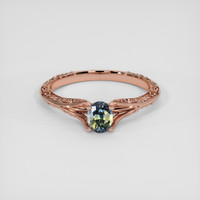 0.86 Ct. Bi Color Sapphire Ring, 18K Rose Gold 1