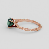 2.50 Ct. Bluish Green Sapphire Ring, 18K Rose Gold 4