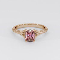 1.34 Ct. Purplish Pink Sapphire Ring, 18K Rose Gold 1