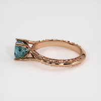 1.71 Ct. Bluish Green Sapphire Ring, 18K Rose Gold 4