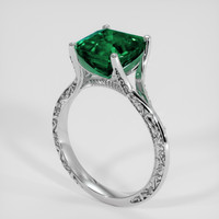 2.94 Ct. Emerald Ring, Silver 2