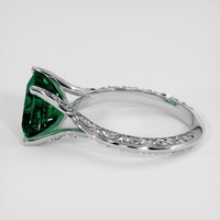 2.94 Ct. Emerald Ring, Silver 4