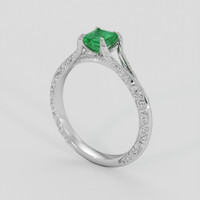 0.65 Ct. Emerald Ring, Silver 2