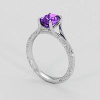 1.13 Ct. Purple Amethyst Ring, Silver 2