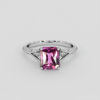 3.17 Ct. Pinkish Purple Rhodolite Garnet Ring, Silver 1