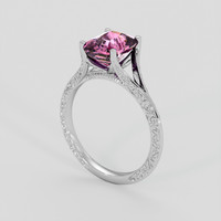 3.17 Ct. Pinkish Purple Rhodolite Garnet Ring, Silver 2
