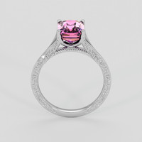 3.17 Ct. Pinkish Purple Rhodolite Garnet Ring, Silver 3