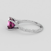 3.17 Ct. Pinkish Purple Rhodolite Garnet Ring, Silver 4