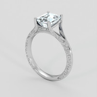 1.57 Ct. Blue Aquamarine Ring, Silver 2