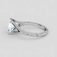 1.57 Ct. Blue Aquamarine Ring, Silver 4