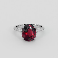 4.61 Ct. Red Garnet Ring, Silver 1