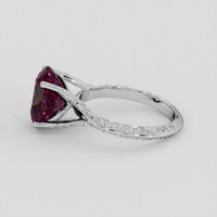 4.61 Ct. Red Garnet Ring, Silver 4