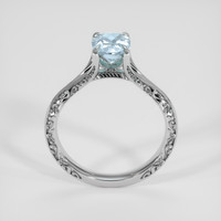 1.00 Ct. Blue Aquamarine Ring, Silver 3