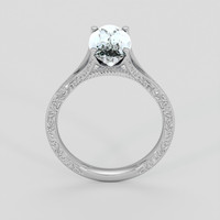 1.78 Ct. Blue Aquamarine Ring, Silver 3