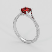 1.00 Ct. Ruby Ring, Silver 2