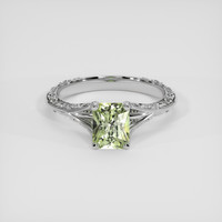 1.24 Ct. Green Sapphire Ring, Silver 1