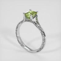 1.24 Ct. Green Sapphire Ring, Silver 2
